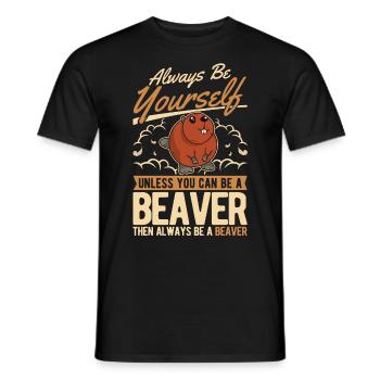 Soyez toujours vous-même Castor Castor Beaver Dam - T-shirt homme - noir - Devant - AI Model Male 178 light (178cm)