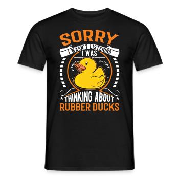 Rubber Duck Gift Squeaky Duck Bathing Duck - T-shirt homme - noir - Devant - AI Model Male 178 light (178cm)