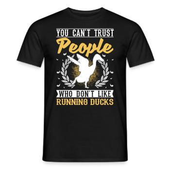 Indian Running Duck Gift Running Duck - Men's T-Shirt - black - Front - AI Model Male 178 light (178cm)