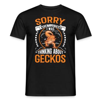 Gecko Geschenk Leopardgecko - Männer T-Shirt - Schwarz - Vorne - AI Model Male 178 light (178cm)