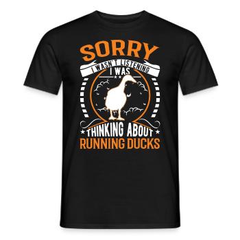 Indian Running Duck Gift Running Duck - Men's T-Shirt - black - Front - AI Model Male 178 light (178cm)
