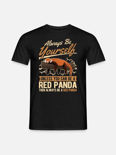 Roter Panda Geschenk Red Panda - Mænd T-shirt - sort
