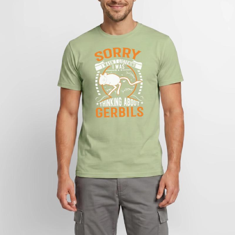 Gerbille Cadeau Rat de course mongol Gerbille T-shirt homme