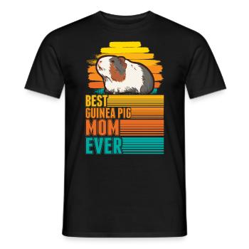 Best Guinea Pig Mom Ever Meerschweinchen Mama - Männer T-Shirt - Schwarz - Vorne - AI Model Male 178 light (178cm)