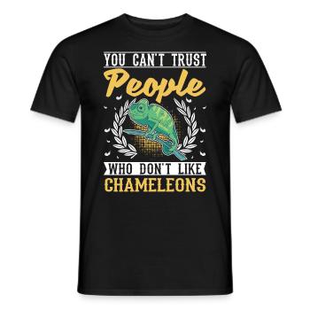 Chameleon Gift Chameleon - Men's T-Shirt - black - Front - AI Model Male 178 light (178cm)