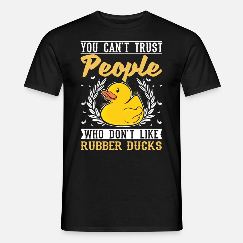 Rubber Duck Gift Squeaky Duck Bathing Duck - T-shirt homme - noir