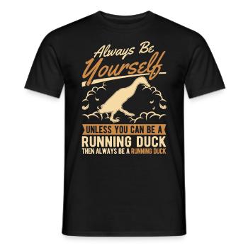 Indian Running Duck Gift Running Duck - Men's T-Shirt - black - Front - AI Model Male 178 light (178cm)