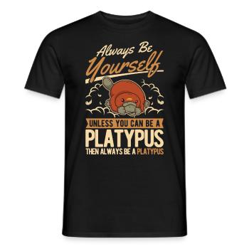 Platypus Gift Platypus - Men's T-Shirt - black - Front - AI Model Male 178 light (178cm)