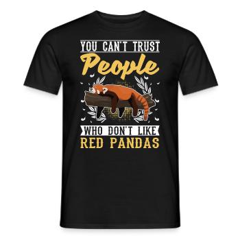 Red Panda Gift Cat Bear - Men's T-Shirt - black - Front - AI Model Male 178 light (178cm)