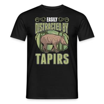 Easily distracted by Tapirs - Männer T-Shirt - Schwarz - Vorne - AI Model Male 178 light (178cm)