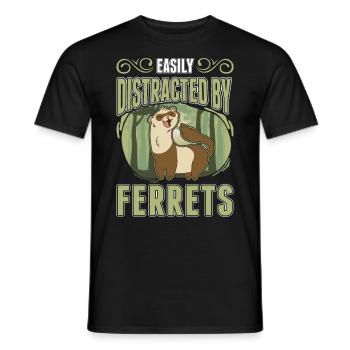Easily distracted by Foxes Fuchs - Men's T-Shirt - black - Front - AI Model Male 178 light (178cm)
