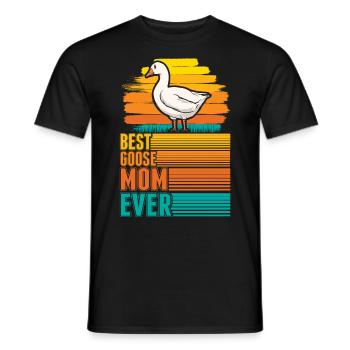 Best Goose Mom Ever Gänse Mama - Männer T-Shirt - Schwarz - Vorne - AI Model Male 178 light (178cm)