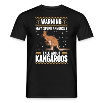 Kangourou Australie Kangourou australien - T-shirt homme - noir - Devant - AI Model Male 178 light (178cm)