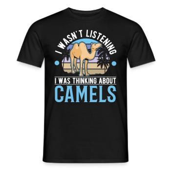 Kamel Geschenk Dromedar Camel Großkamel - Männer T-Shirt - Schwarz - Vorne - AI Model Male 178 light (178cm)