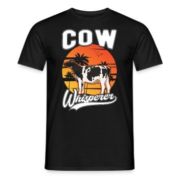 Cow Whisperer Farmer Cattle Breeder Cows - Men's T-Shirt - black - Front - AI Model Male 178 light (178cm)