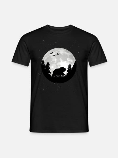 Wombat Mond - Männer T-Shirt - Schwarz