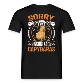 Capybara Gift Capibara - Men's T-Shirt - black - Front - AI Model Male 178 light (178cm)