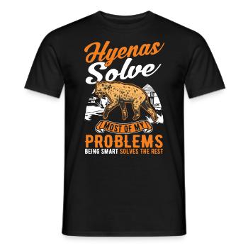 Hyène Cadeau Aardwolf Hyène - T-shirt homme - noir - Devant - AI Model Male 178 light (178cm)