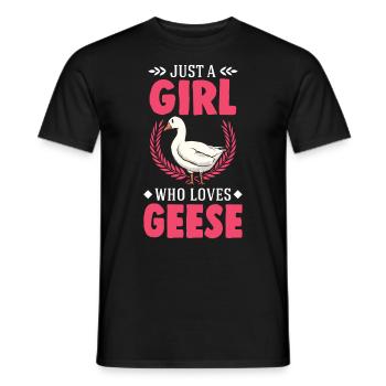 Geese Girls Goose Breeder Goose Goose - Men's T-Shirt - black - Front - AI Model Male 178 light (178cm)