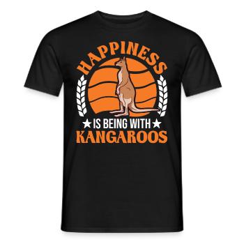 Kangaroo Luck Australian Kangaroo - Men's T-Shirt - black - Front - AI Model Male 178 light (178cm)