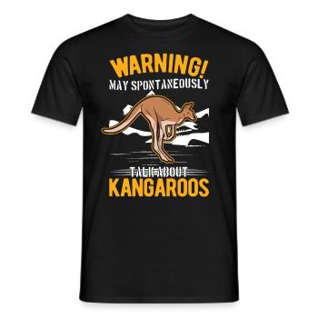 Kangourou Australie Kangourou australien - T-shirt homme - noir - Devant - AI Model Male 178 light (178cm)