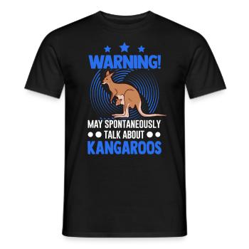 Kangourou Australie Kangourou australien - T-shirt homme - noir - Devant - AI Model Male 178 light (178cm)