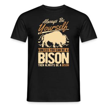 Soyez toujours vous-même Bison Buffle Büffel - T-shirt homme - noir - Devant - AI Model Male 178 light (178cm)