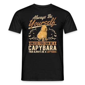 Soyez toujours vous-même Capybara Wasserschwein - T-shirt homme - noir - Devant - AI Model Male 178 light (178cm)