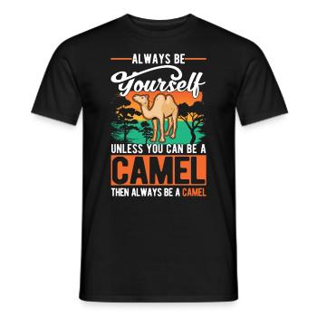 Always be yourself Camel Big Camel Camel - Men's T-Shirt - black - Front - AI Model Male 178 light (178cm)