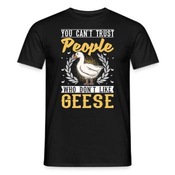 Oies Cadeau Goose Lovers Goose Éleveurs d’oies - T-shirt homme - noir - Devant - AI Model Male 178 light (178cm)