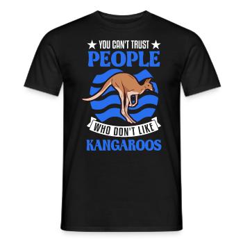 Kangaroo Australia Australian Kangaroo - Men's T-Shirt - black - Front - AI Model Male 178 light (178cm)