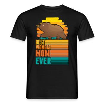 Best Wombat Mom Ever Wombat Mama - Men's T-Shirt - black - Front - AI Model Male 178 light (178cm)