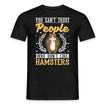 Hamster Hamster Roue Golden Hamster Hamster - T-shirt homme - noir - Devant - AI Model Male 178 light (178cm)
