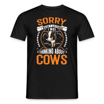 Kuh Landwirt Rinderzüchter Bauer Kühe - Männer T-Shirt - Schwarz - Vorne - AI Model Male 178 light (178cm)