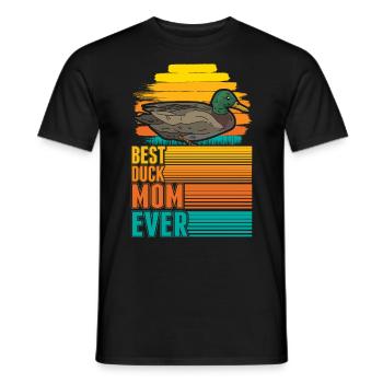 Best Duck Mom Ever Ducks Mama - Men's T-Shirt - black - Front - AI Model Male 178 light (178cm)