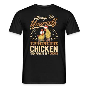 Poulets Élevage de poulets Éleveur de poulet - T-shirt homme - noir - Devant - AI Model Male 178 light (178cm)