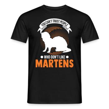 Marten Gift Mink Badger Pine Marten - Men's T-Shirt - black - Front - AI Model Male 178 light (178cm)
