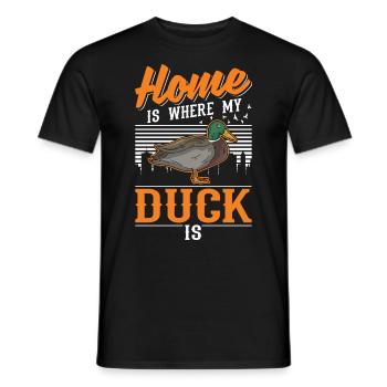 La maison est l’endroit où sont mes canards - T-shirt homme - noir - Devant - AI Model Male 178 light (178cm)