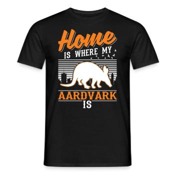 Zuhause ist wo mein Erdferkel ist - Männer T-Shirt - Schwarz - Vorne - AI Model Male 178 light (178cm)