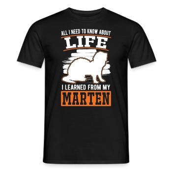 Marten Gift Mink Badger Pine Marten - Men's T-Shirt - black - Front - AI Model Male 178 light (178cm)