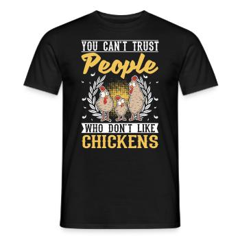 Chickens Farmer Chicken Farmer Chicken - Men's T-Shirt - black - Front - AI Model Male 178 light (178cm)