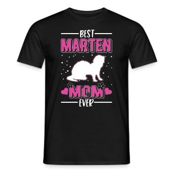 Marten Mama Mink Badger Pine marten - Men's T-Shirt - black - Front - AI Model Male 178 light (178cm)