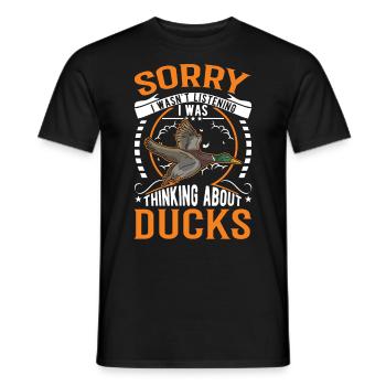 Duck Gift Duck Duck Breeder - Men's T-Shirt - black - Front - AI Model Male 178 light (178cm)