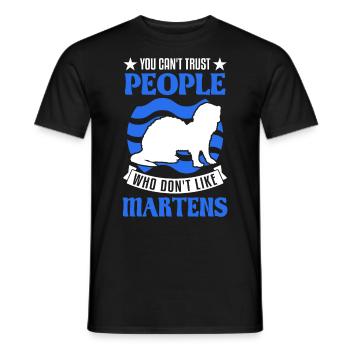 Marten Gift Mink Badger Pine Marten - Men's T-Shirt - black - Front - AI Model Male 178 light (178cm)