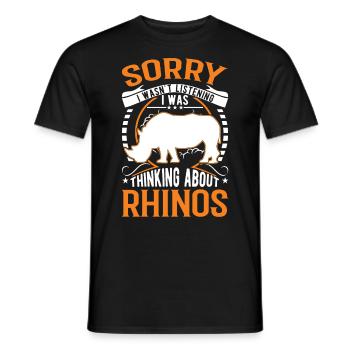 Rhinocéros Cadeau Rhino Rhinocéros - T-shirt homme - noir - Devant - AI Model Male 178 light (178cm)
