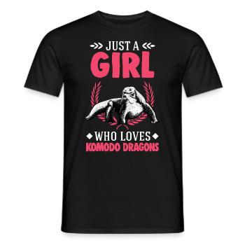 Komodowaran Junge Komododrache Waran - Männer T-Shirt - Schwarz - Vorne - AI Model Male 178 light (178cm)