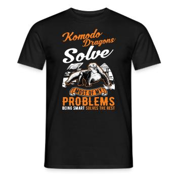 Dragon de Komodo Moniteur de dragon de Komodo Dragon de Komodo Dragon de Komodo - T-shirt homme - noir - Devant - AI Model Male 178 light (178cm)