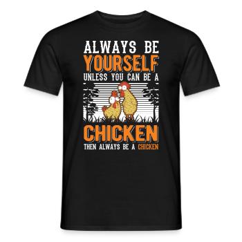 Chickens Chicken Farming Chicken Farmer - Men's T-Shirt - black - Front - AI Model Male 178 light (178cm)