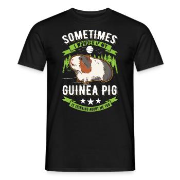 Guinea Pig Gift Guinea Pig - Men's T-Shirt - black - Front - AI Model Male 178 light (178cm)
