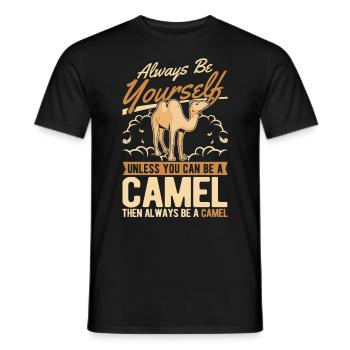 Always be yourself Camel Big Camel Camel - Men's T-Shirt - black - Front - AI Model Male 178 light (178cm)